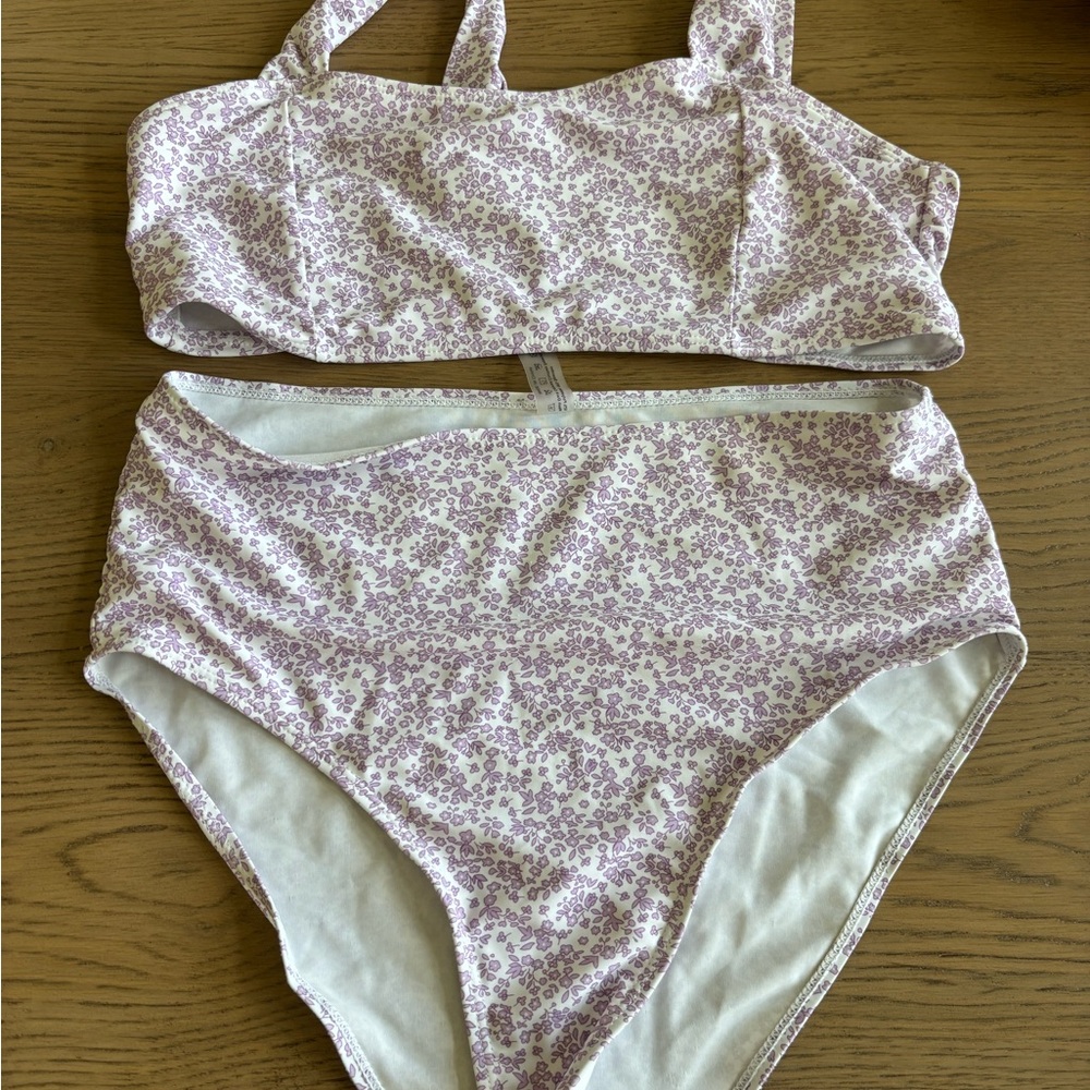 SHEIN Purple Floral Bikini Set